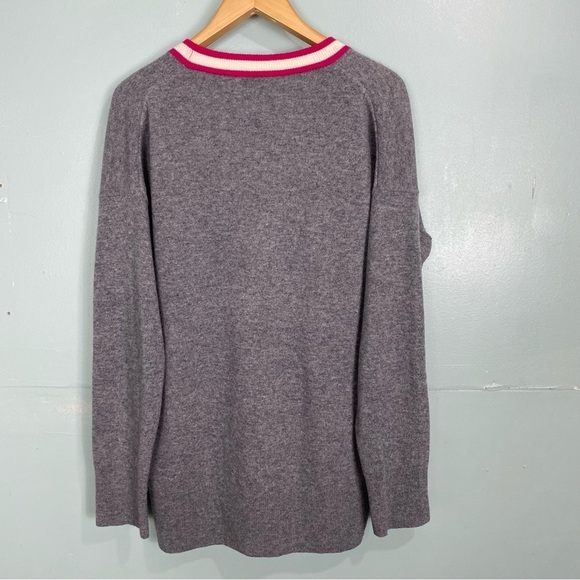 Equipment‎ Gia Cashmere Cardigan Pink Gray Academia Scholar Sz M - Picture 7 of 7